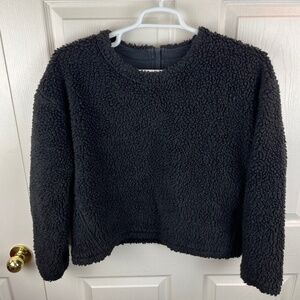 Lululemon Wool Whenever Crew Pullover Sweatshirt Black Size 10